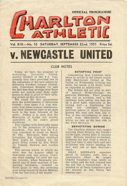 Charlton Athletic FC v Newcastle United FC